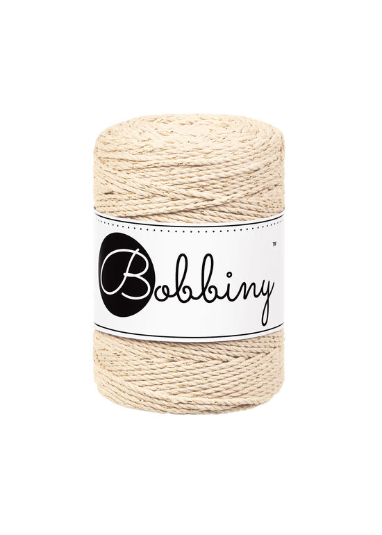 Makramē virve 3PLY - Golden Warm Beige